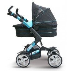 Универсальная коляска 2 в 1 ABC Design 4 TEC, turquoise-black, цвет бирюзовый с черным
